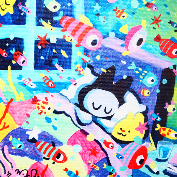 Reproduction original painting「 Wishing For Fish」