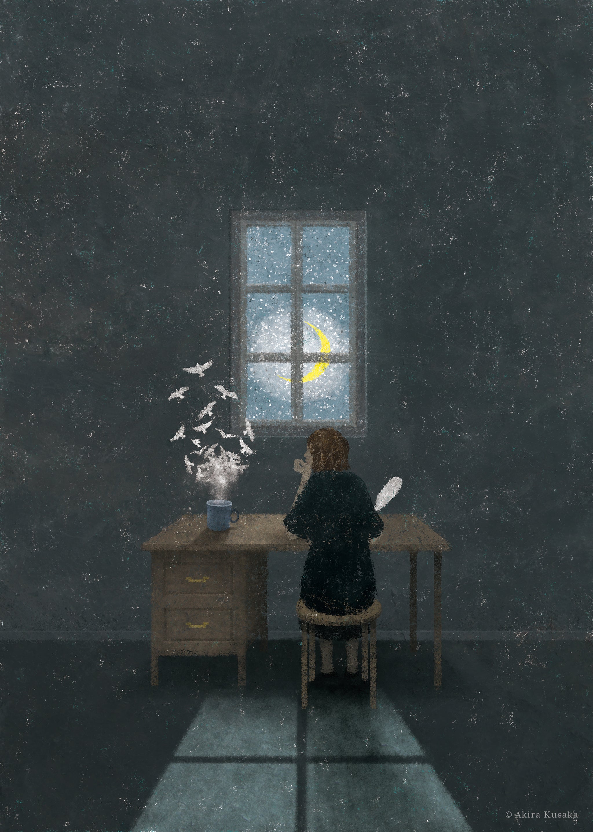 赤い実　Akira Kusaka シカと植物のアート作品 日下 明 | Akira Kusaka